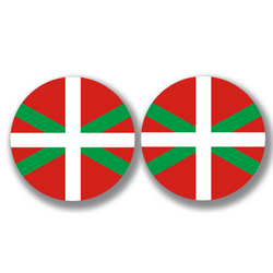Sticker, Blason Le Drapeau Basque Ou Ikurrina - Stickers Blasons Touristiques - The Little Boutique