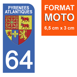 Autocollant Plaque D’immatriculation 64 Section Paloise Rugby – Résistant UV, Lavage Haute Pression, 7 Ans Garanti