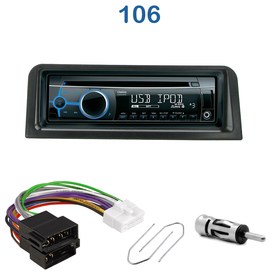 Autoradio 1DIN Peugeot 106 avec CD/USB/mp3/Bluetooth