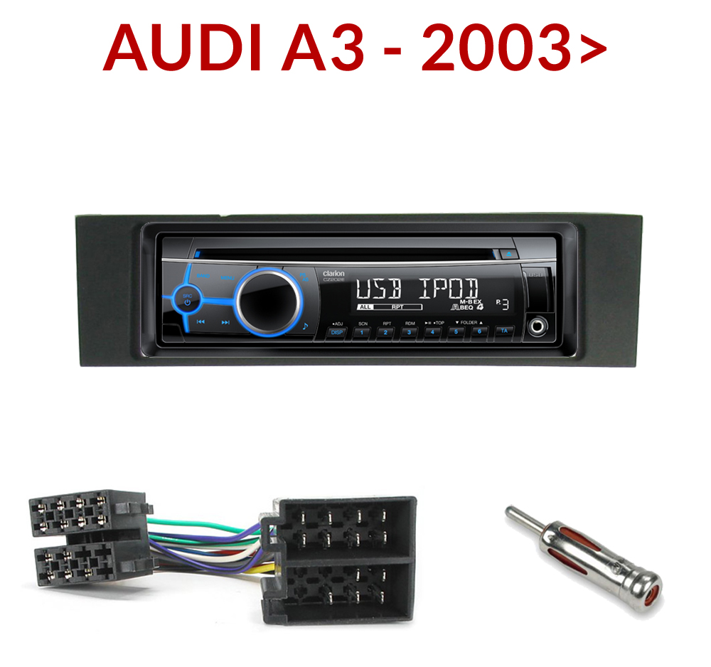 Autoradio 1-DIN Audi A3 - Poste cd/usb/mp3/wma Clarion Audi ...