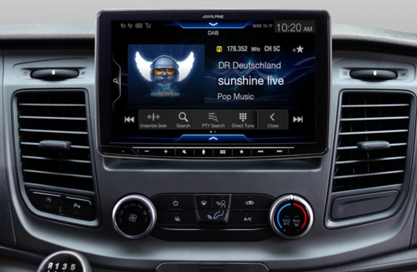 KITF9FOTRA Alpine Style Ford Transit Custom iLXF903D GPS Waze