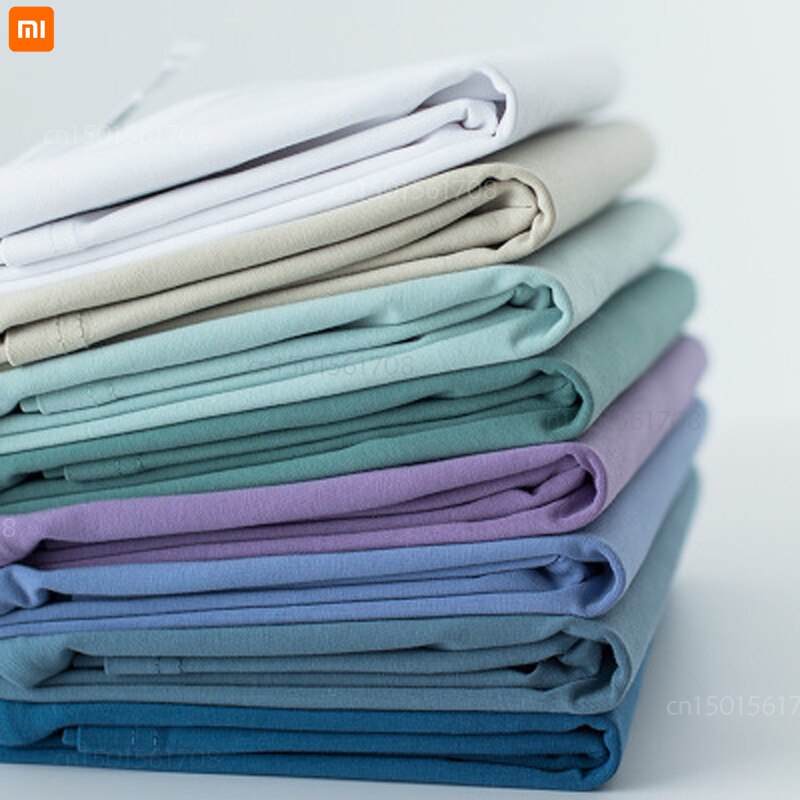 Xiaomi-t-shirt-manches-courtes-pour-hommes-v-tement-d-t-de-couleur-unie-en-coton
