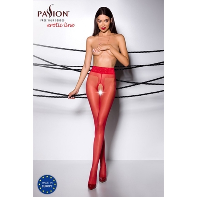 Collant Ouvert Rouge TI001