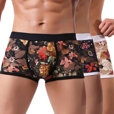 Boxer Sexy pour homme imprimé floral