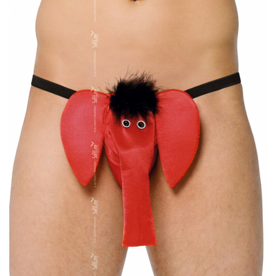 String Homme Humoristique Elephant Rouge - TU S/L