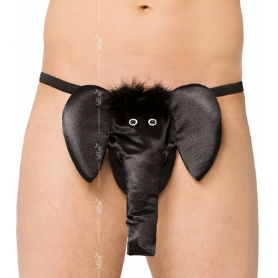 String Homme Humoristique Elephant Noir - TU S/L
