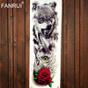 3D-Longue-Dur-e-Rugissement-Loup-Tatouage-Temporaire-Fleur-Tribu-Hibou-Hommes-paule-De-Tatouage-Autocollants