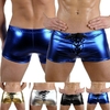 Boxer-Sexy-pour-hommes-Lingerie-Look-mouill-short-en-cuir-PVC-Latex-brevet-de-Club