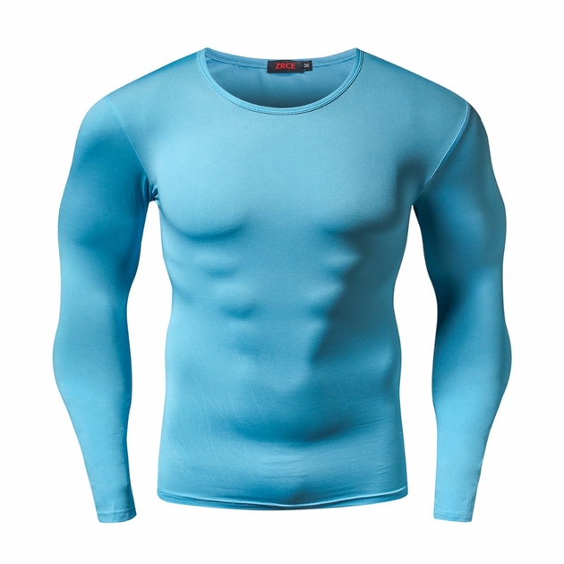 Nouvelle-Arriv-e-S-chage-Rapide-Compression-Chemise-Manches-Longues-t-shirt-Plus-La-Taille-des