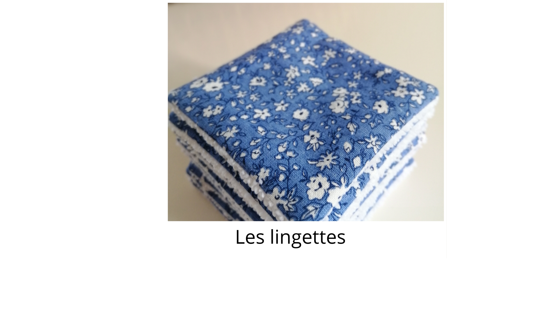 Lingettes démaquillantes lavables bleues chez Fibres et Aiguilles