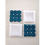 Panier lin blanc et lingettes asanoha bleu 4