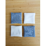 Pochon-lingettes-double-gaze-bleu-à-pois-dorés-5