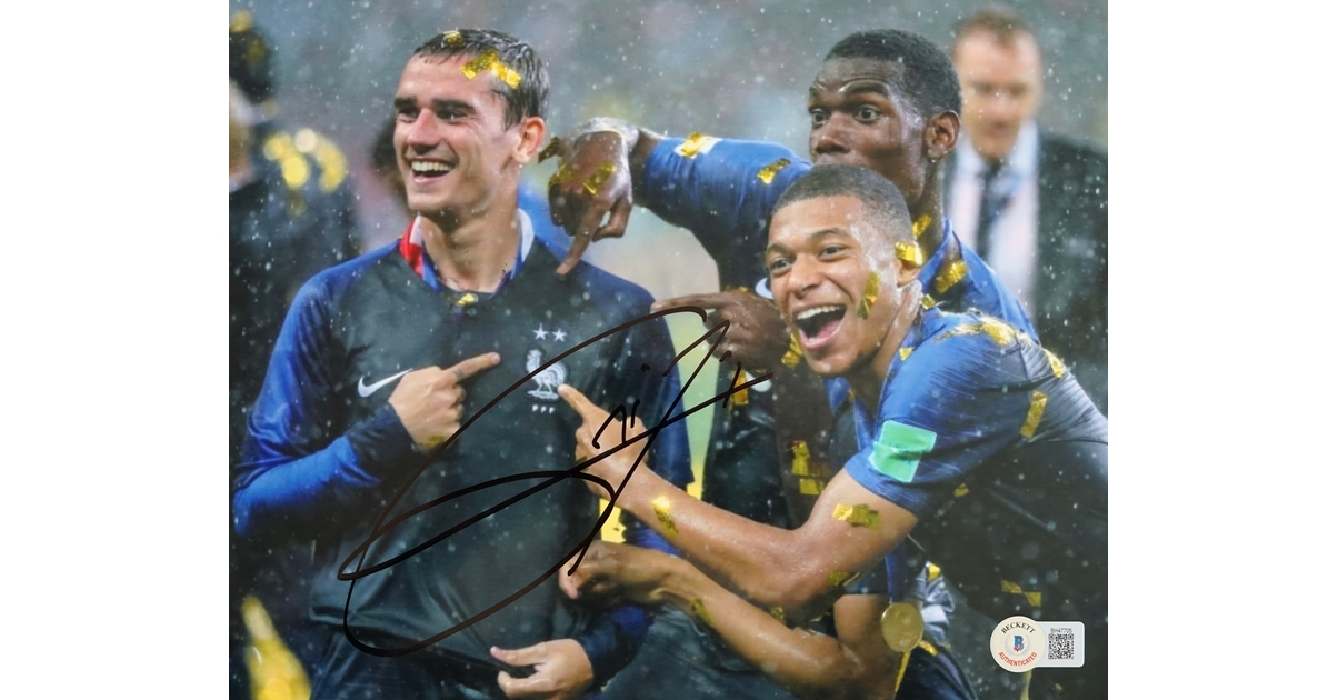 Maillot équipe De France Signé Antoine Griezmann Avec Certificat Beckett