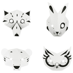 Masques-lapin-hibou-renard-ours
