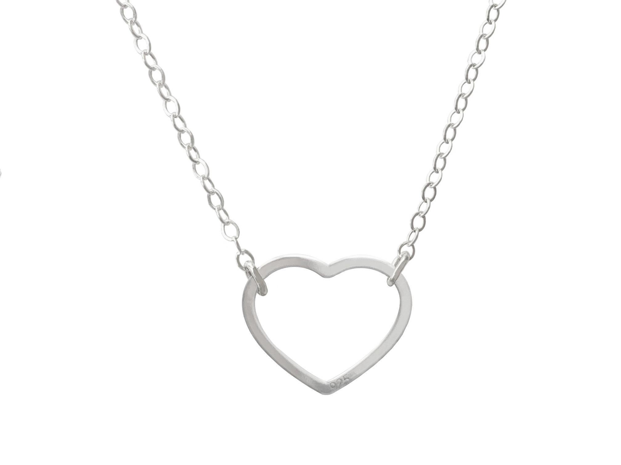 Collier AZIZA argent massif 925 pendentif cœur-ras du cou-minimaliste-bohème - MARJANE et Cie