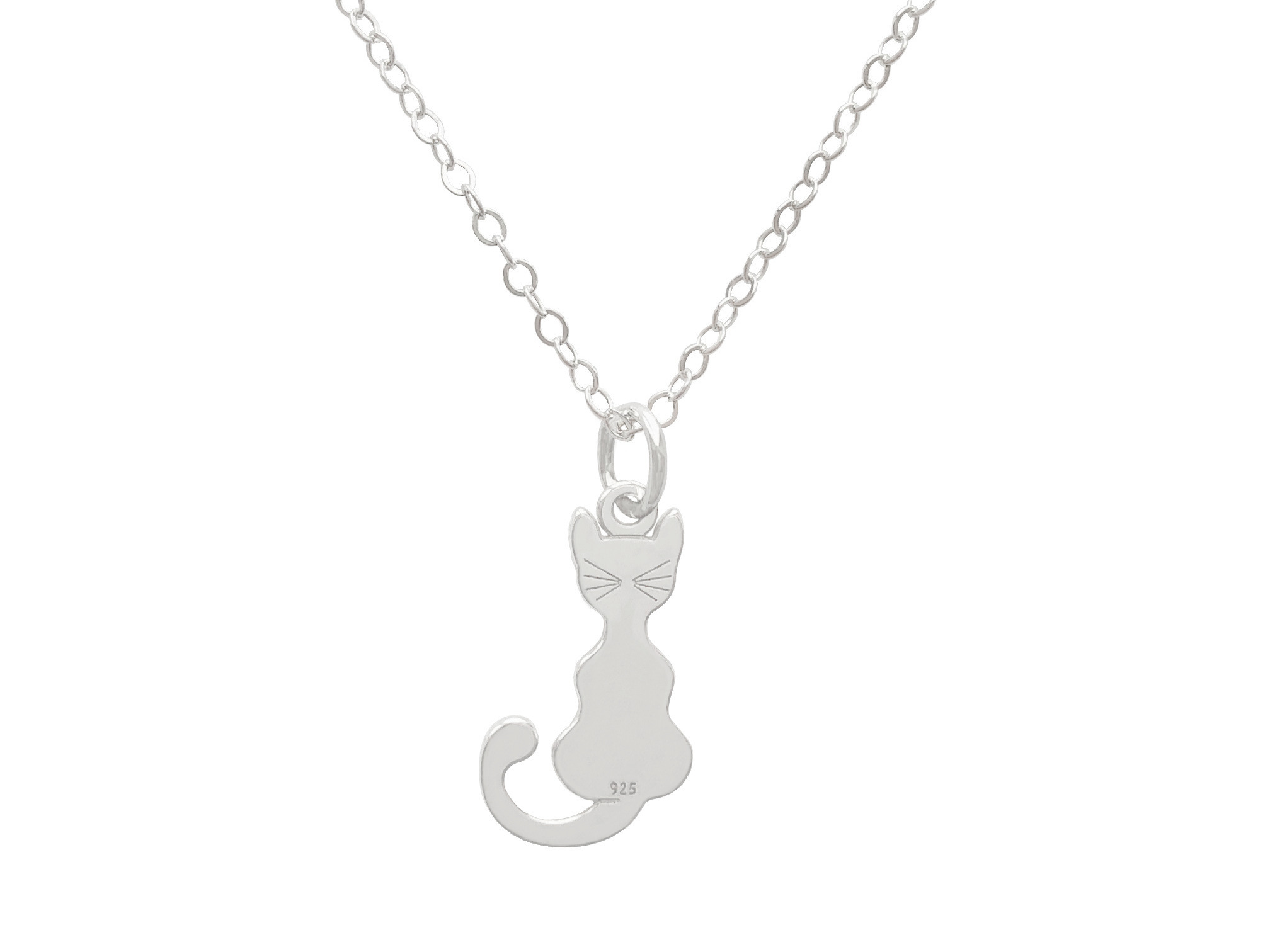 Collier NEJLA argent massif 925 pendentif chat animal félin-minimaliste-bohème- MARJANE et Cie