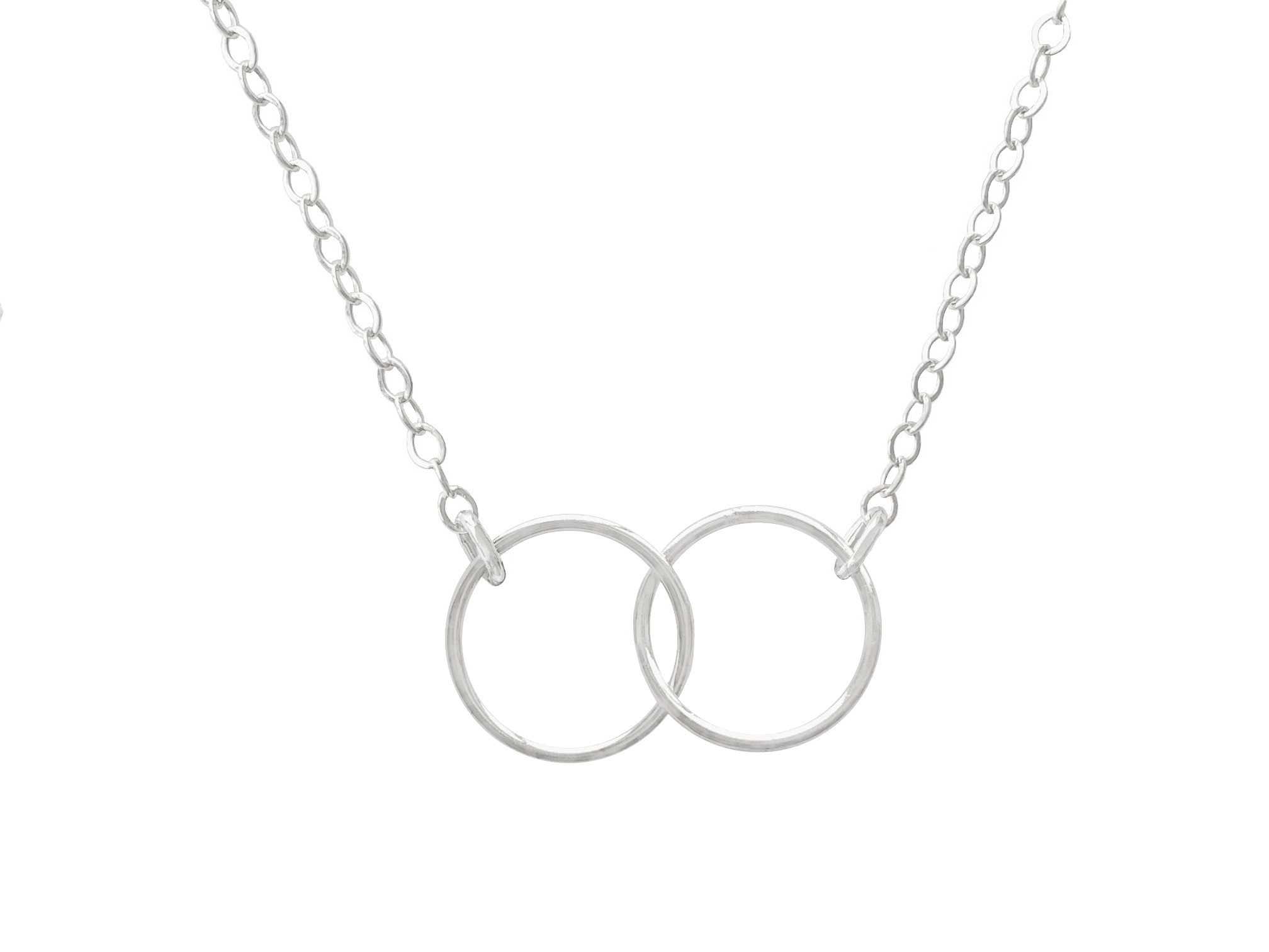 Collier SIRINE argent massif 925 pendentif anneaux entrelacés infini-minimaliste-bohème- MARJANE et Cie