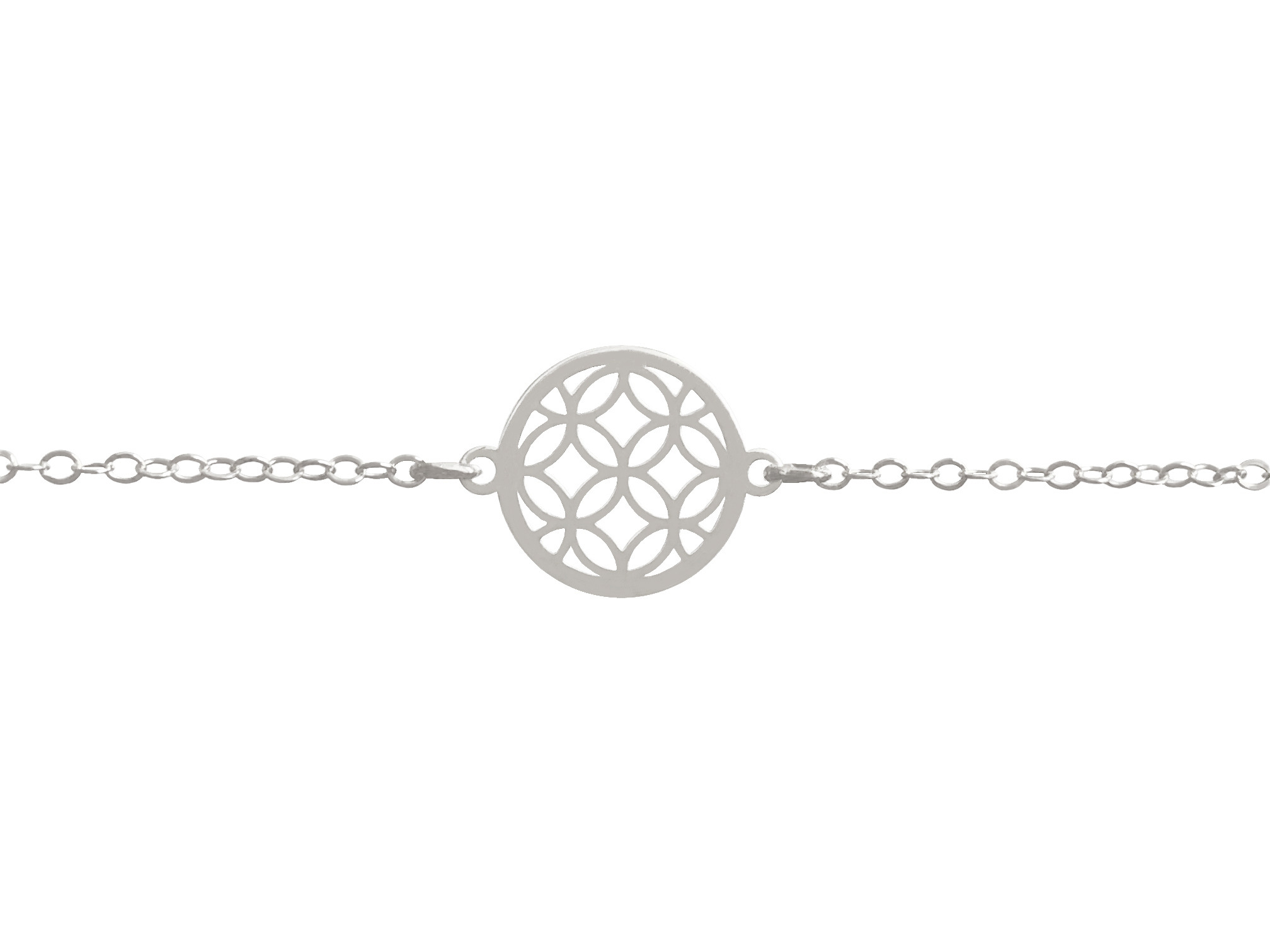 Bracelet CHAHERA argent massif 925 fleur de vie-minimaliste-bohème- MARJANE et Cie