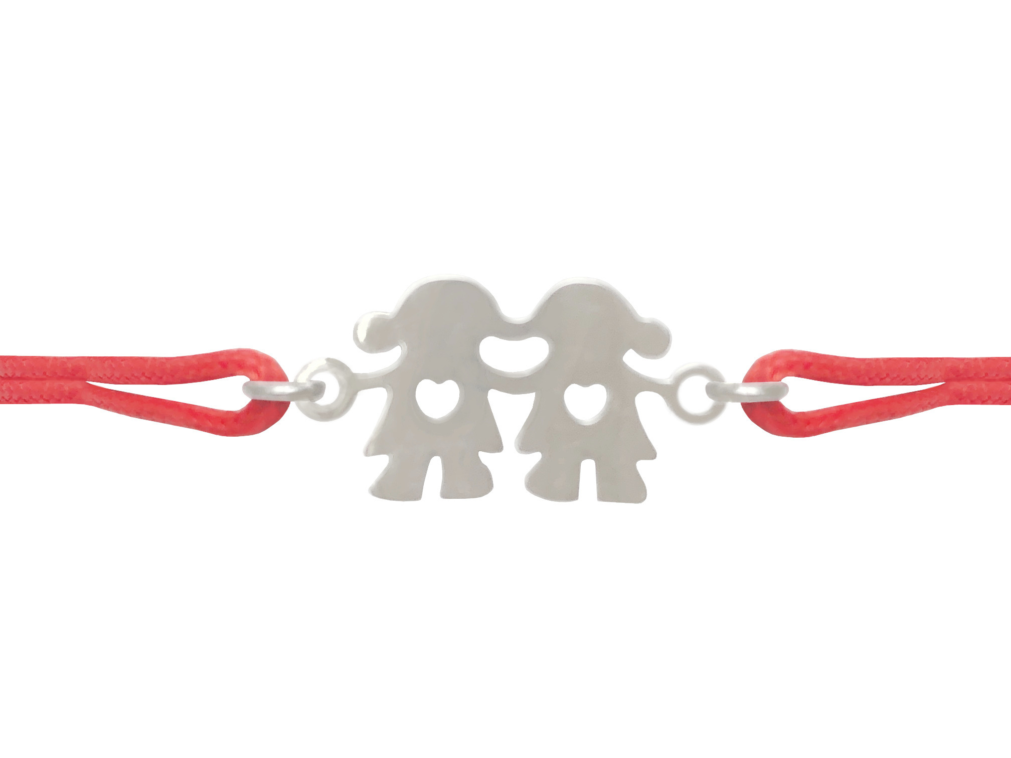 Bracelet MANEE enfant cordon de couleur et intercalaire fillettes en acier inoxydable argent - MARJANE et Cie