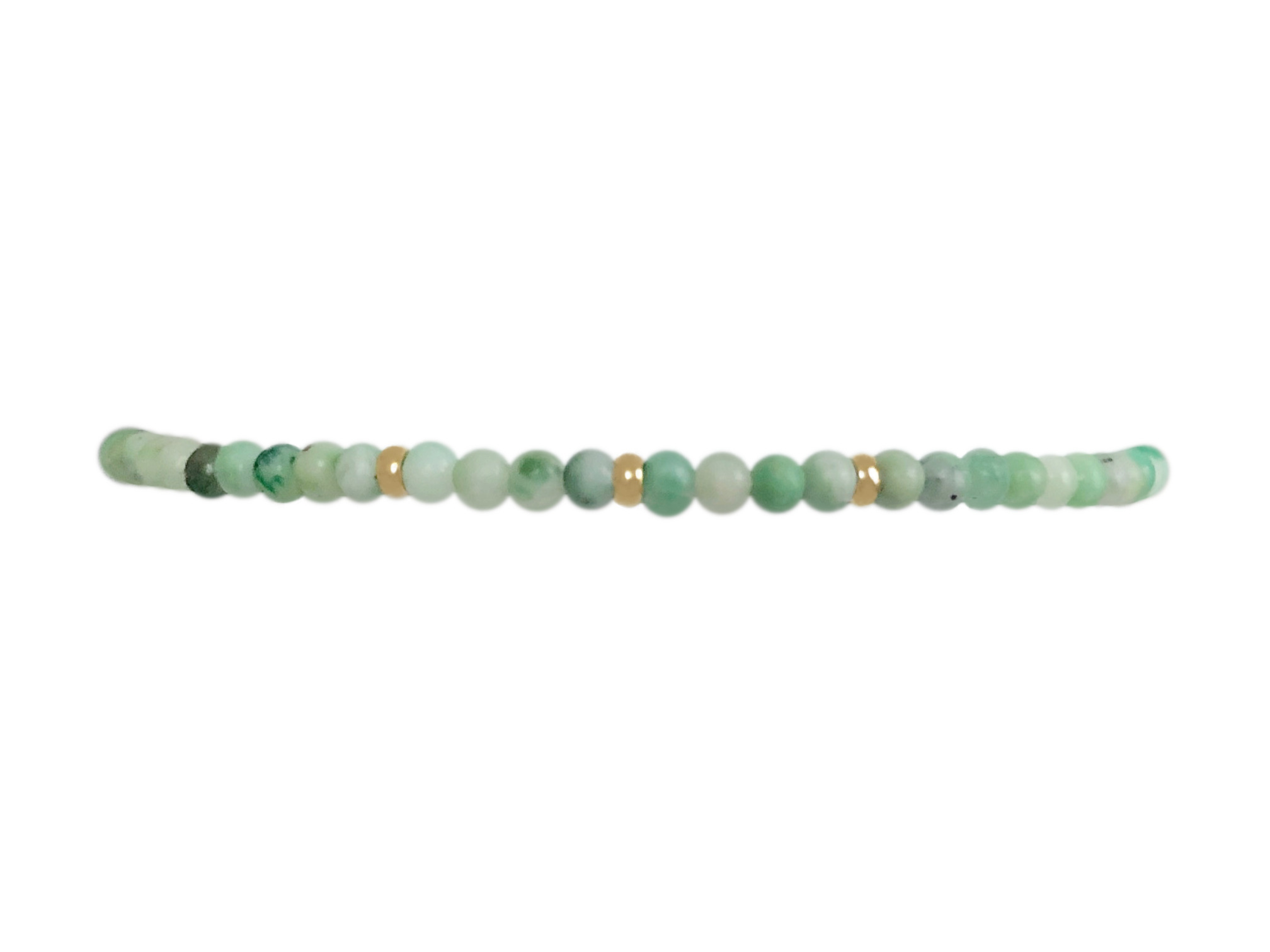 Bracelet DARYA7 perles naturelles jade qinghai verte-minimaliste-bohème- MARJANE et Cie