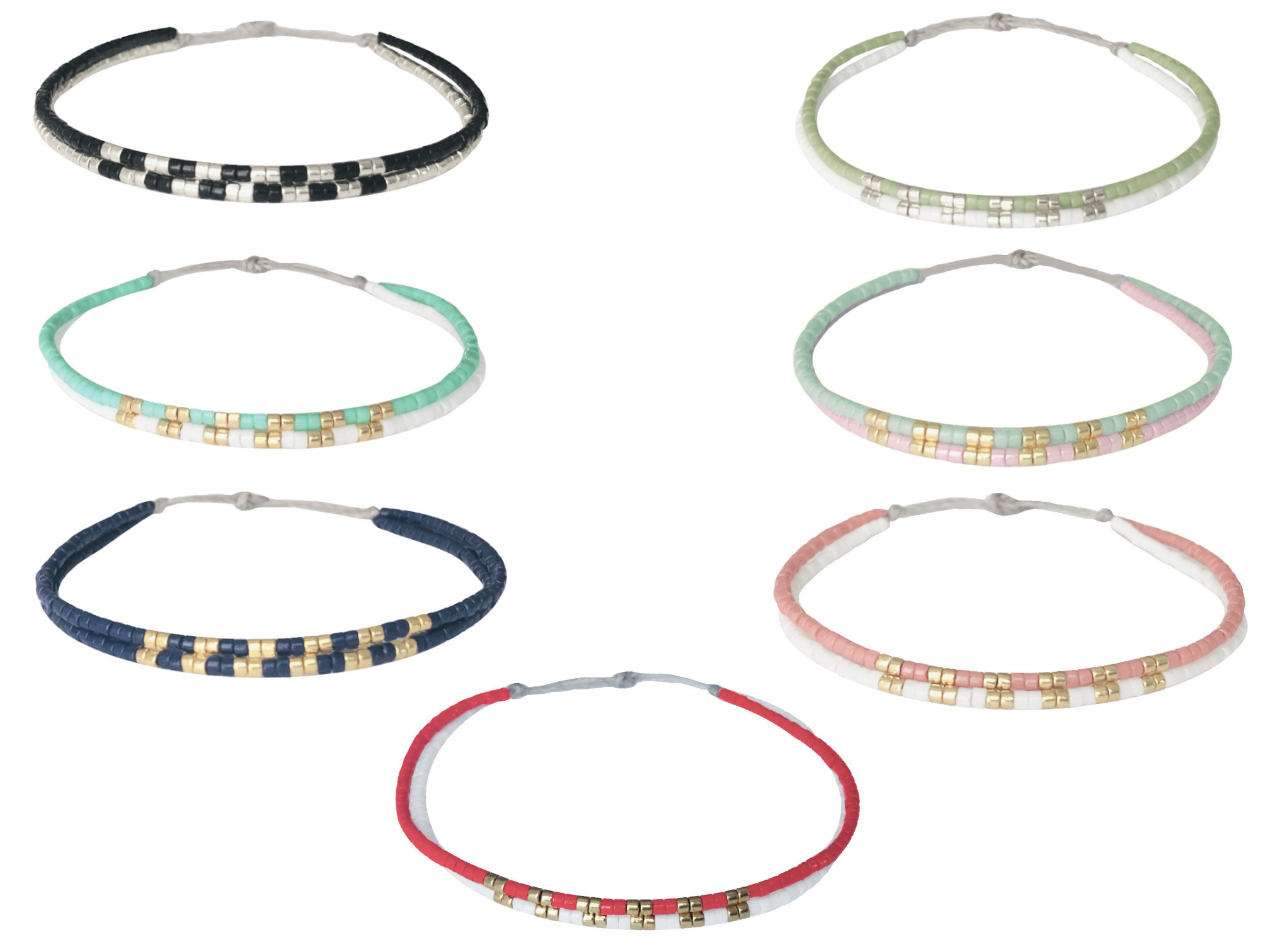 Bracelet AKI en perles Miyuki colorées japonaises, bracelet d'amitié, minimaliste, bohème - MARJANE et Cie