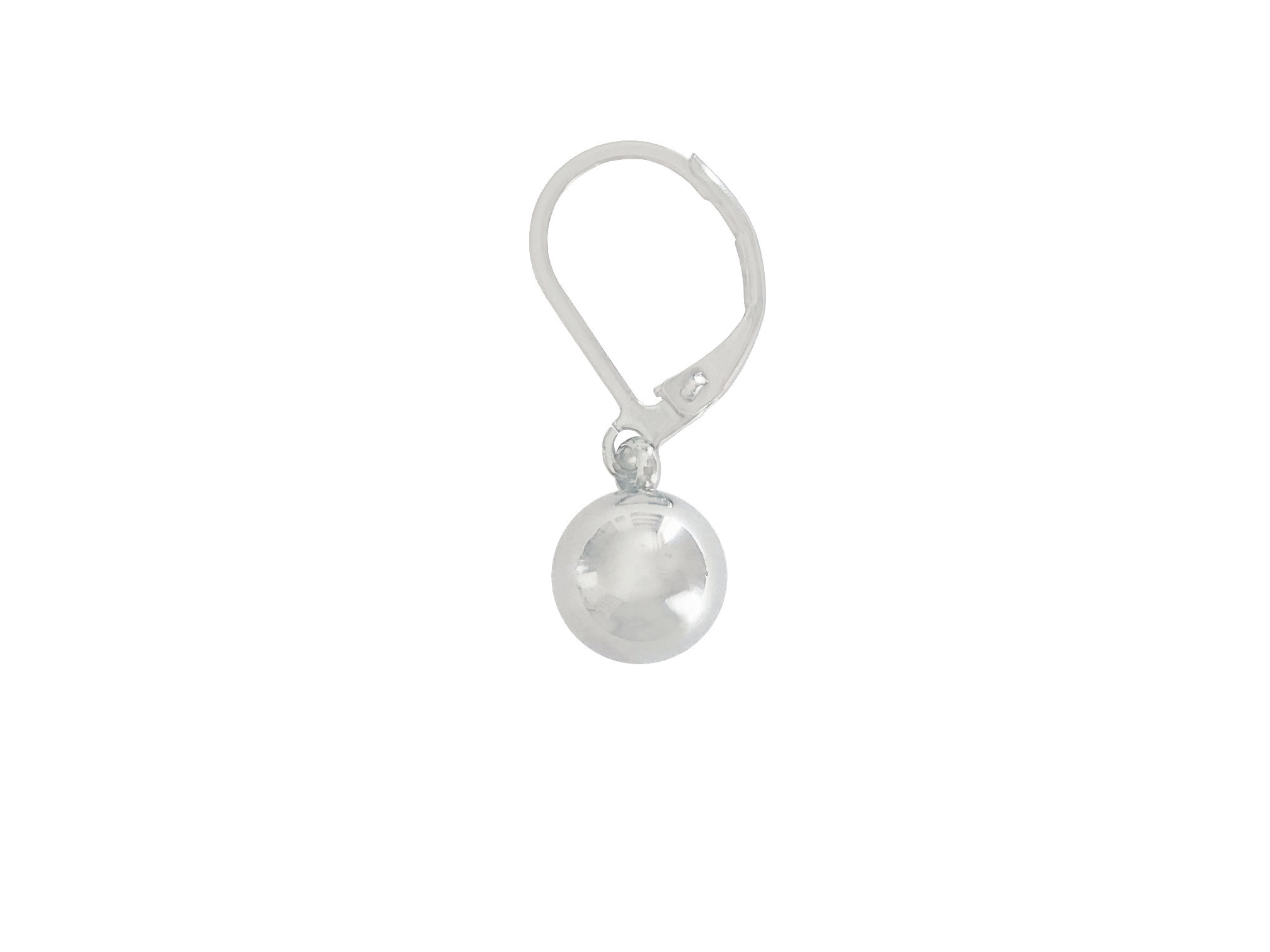 Boucles doreilles BACHAM acier inoxydable argent pendentif boule sphere bohème