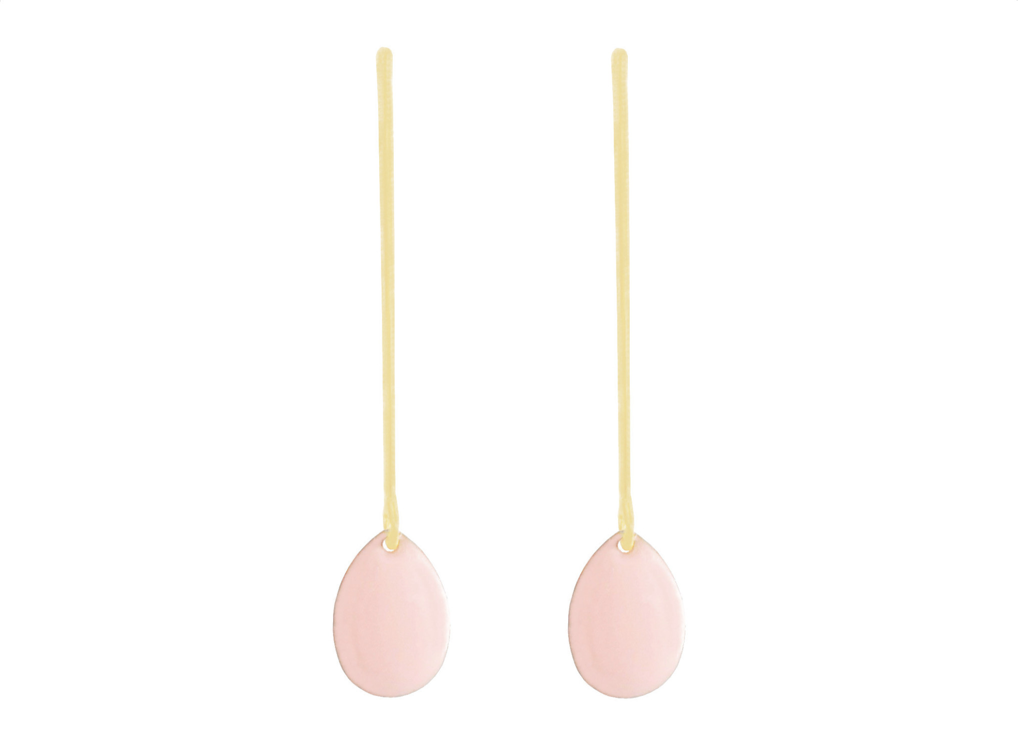 Boucles doreilles KOUBRA1 pendantes acier inoxydable doré or sequin émaillé goutte rose minimaliste