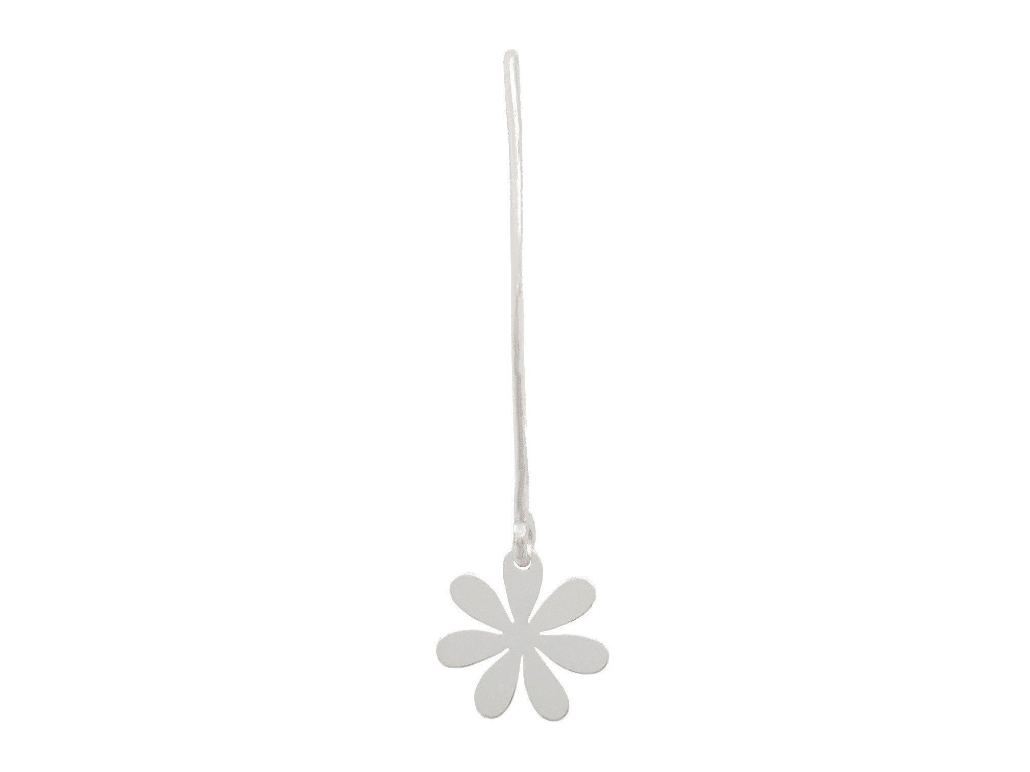 Boucles doreilles BAZIRA pendentif fleur argent massif 925 bohème