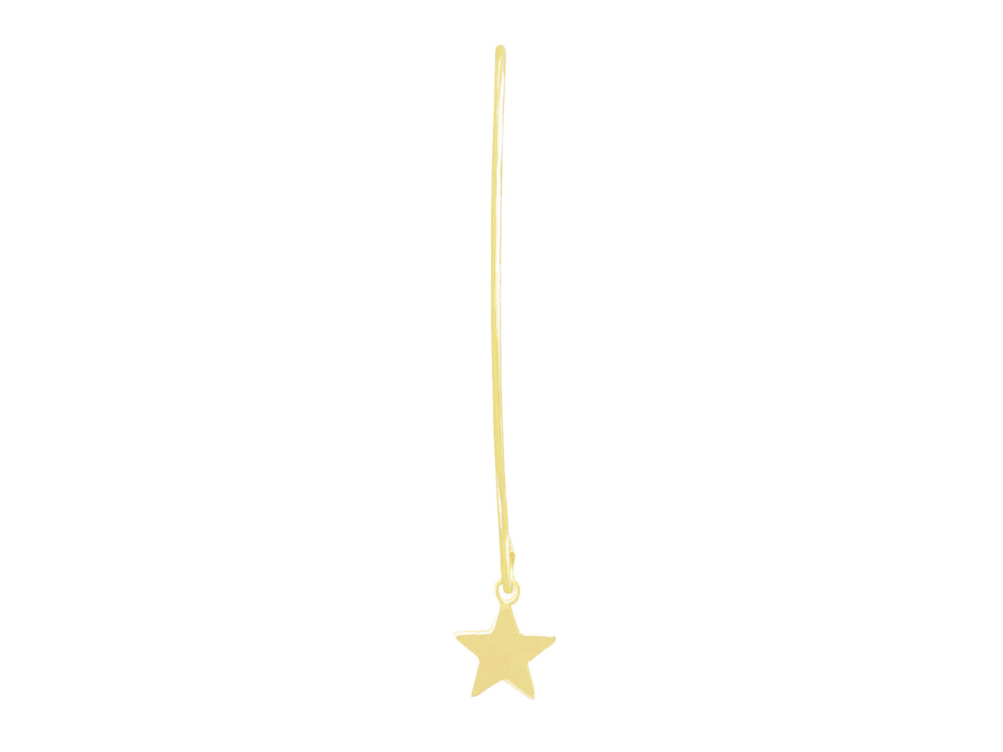 Boucles doreilles NAWEL dorées or longues pendentif étoile bohème