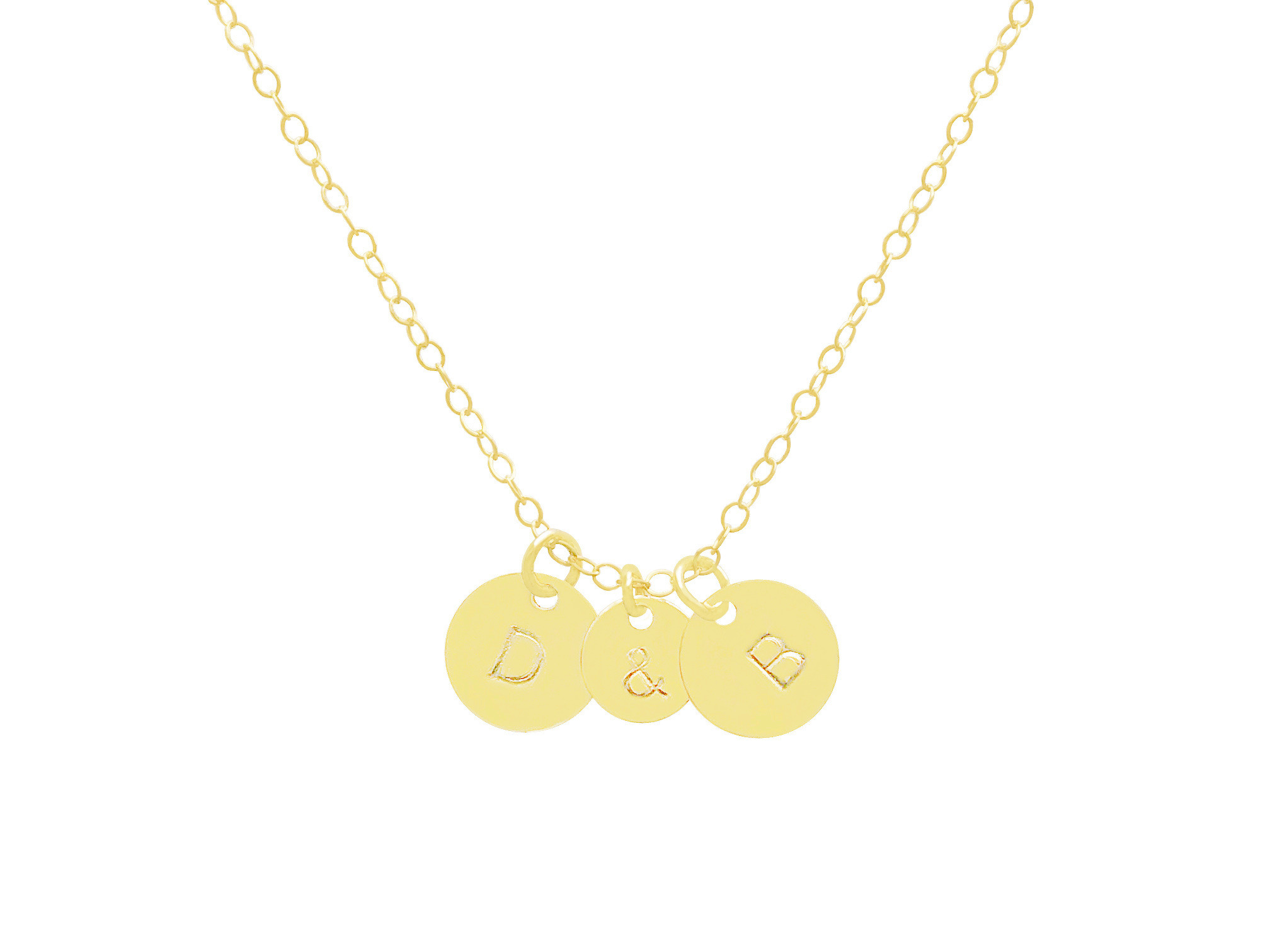 Collier MOUNA or gold filled 14K médailles gravées personnalisables-minimaliste-bohème- MARJANE et Cie