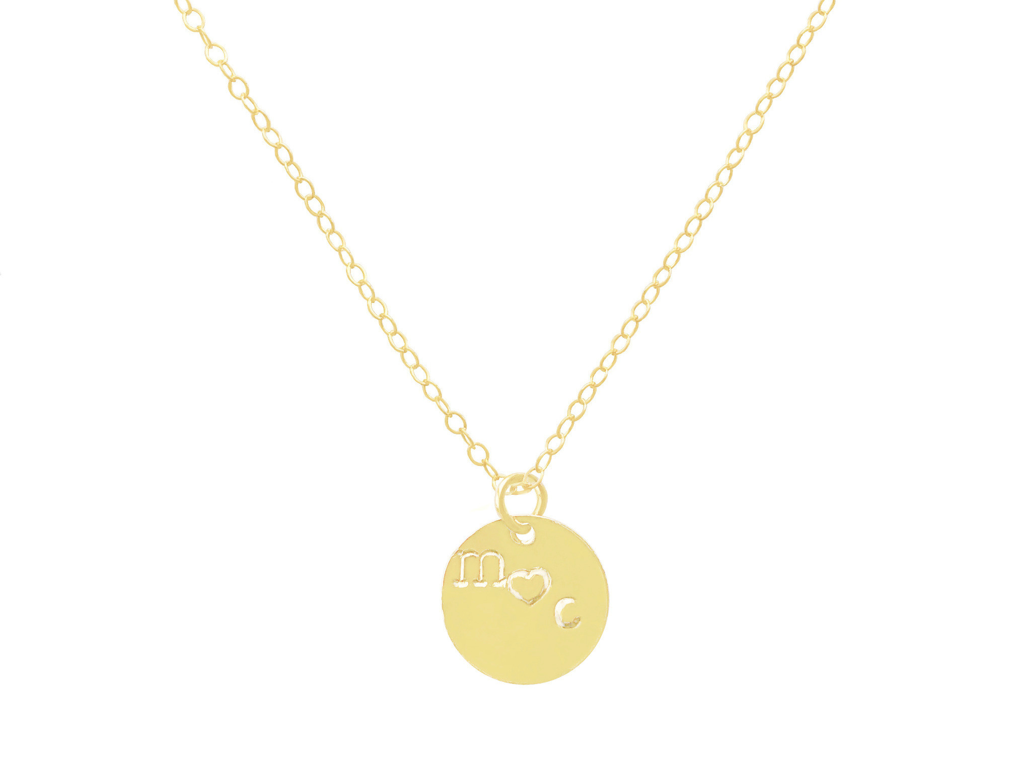 Collier NAÏMA or gold filled 14K médaille gravée personnalisable personnalisée-minimaliste-bohème- MARJANE et Cie