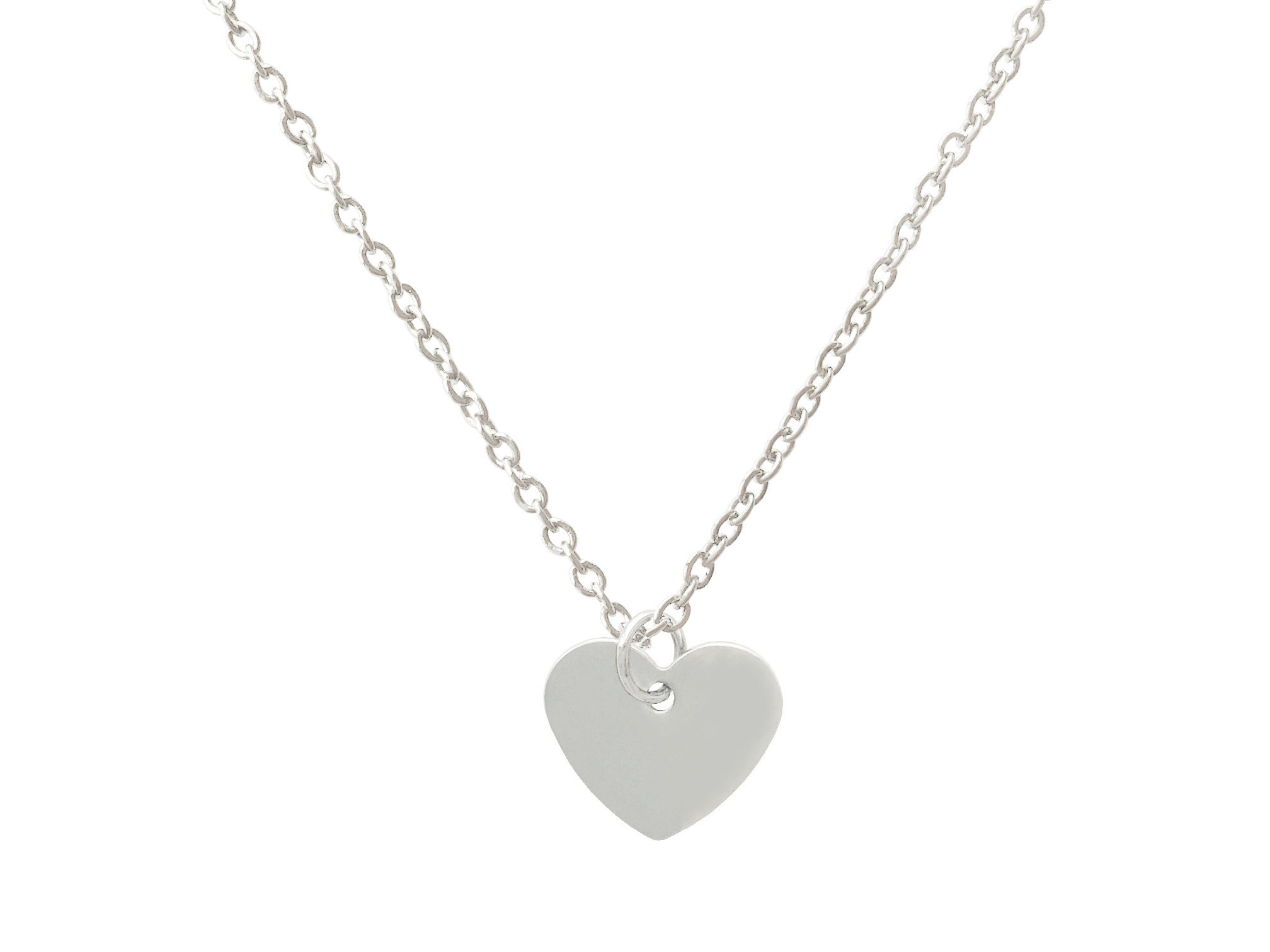 Collier ALMAS acier inoxydable argent pendentif cœur-minimaliste-bohème- MARJANE et Cie