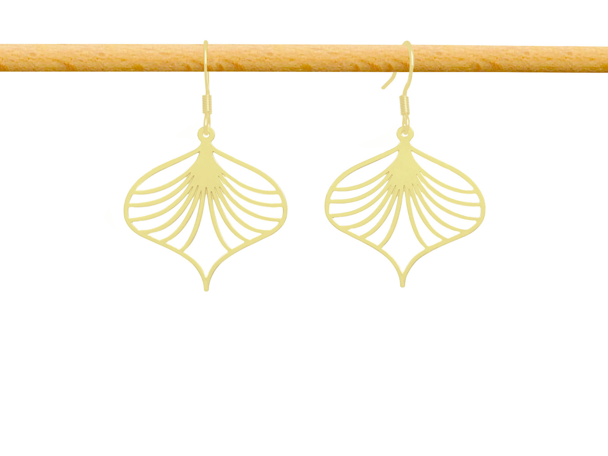 Boucles d'oreilles SAMARA dormeuses pendentif graphique-minimaliste-bohème- MARJANE et Cie