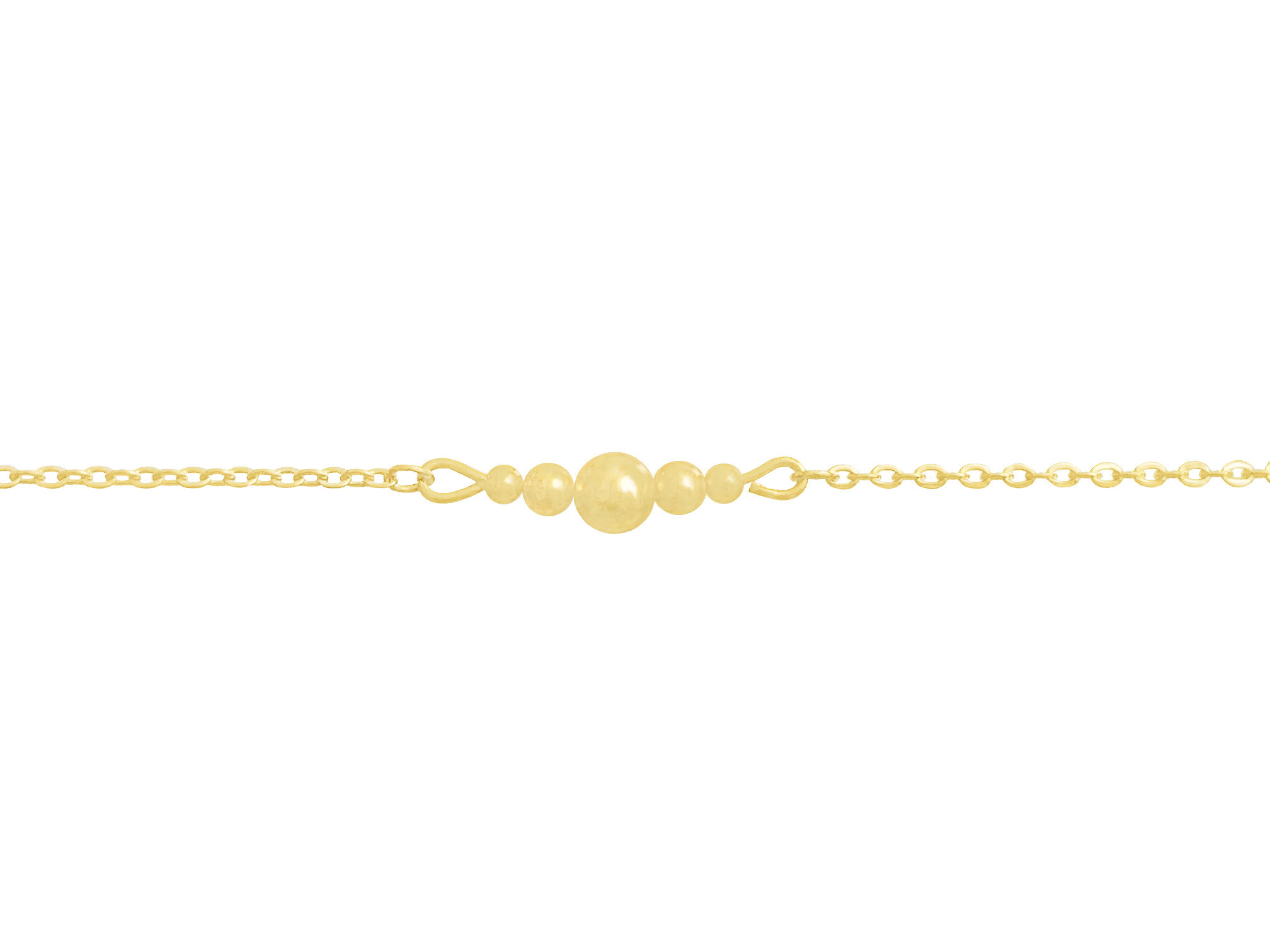 Bracelet CHABIBA perles acier inoxydable or-minimaliste-bohème- MARJANE et Cie