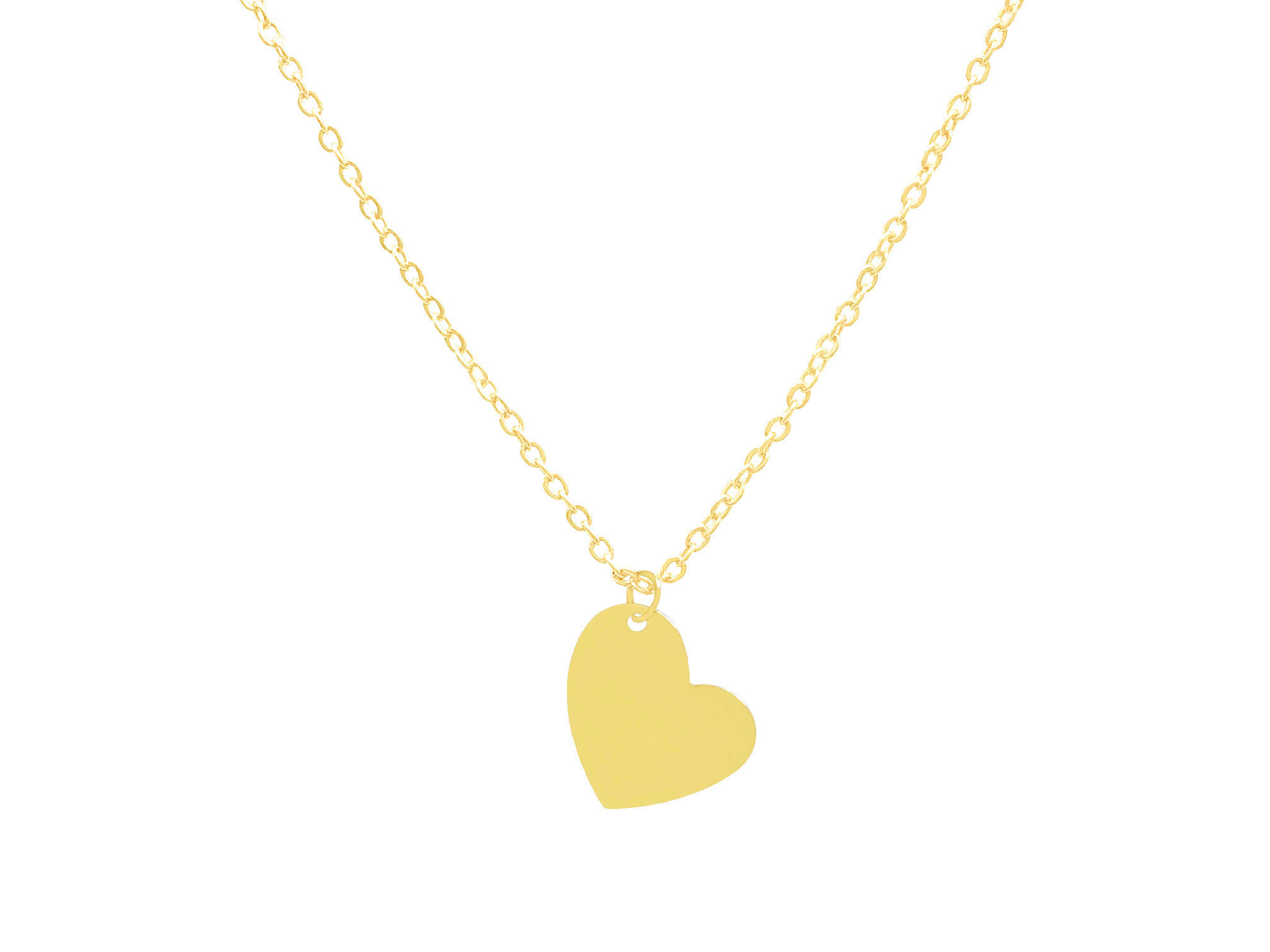 Collier BOUCHRA doré à l’or fin pendentif cœur-ras du cou-minimaliste-bohème- MARJANE et Cie