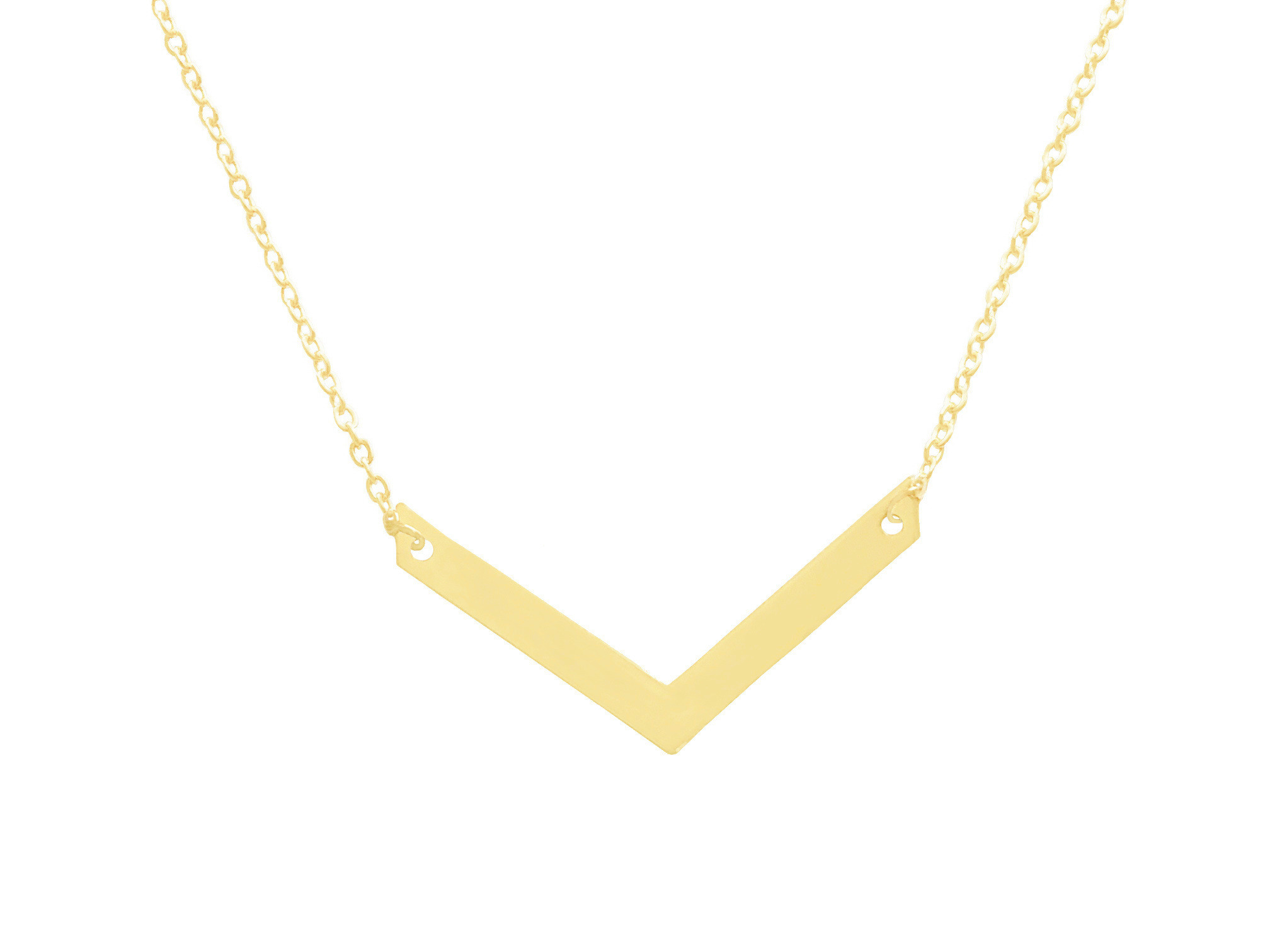 Collier HASNA doré à l’or fin pendentif chevron graphique-ras du cou-minimaliste-bohème- MARJANE et Cie