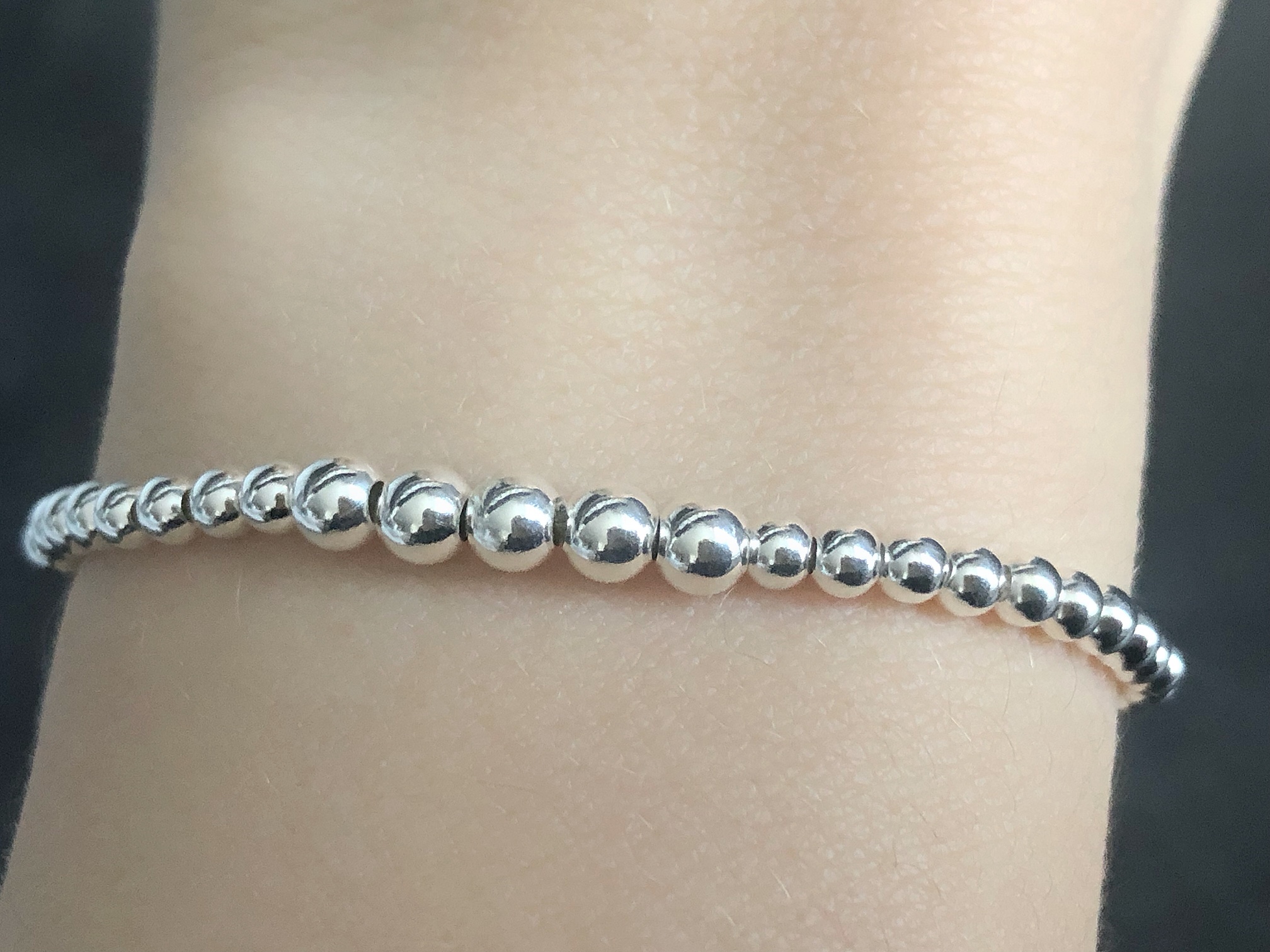 Bracelet ABICHAM1 argent perles