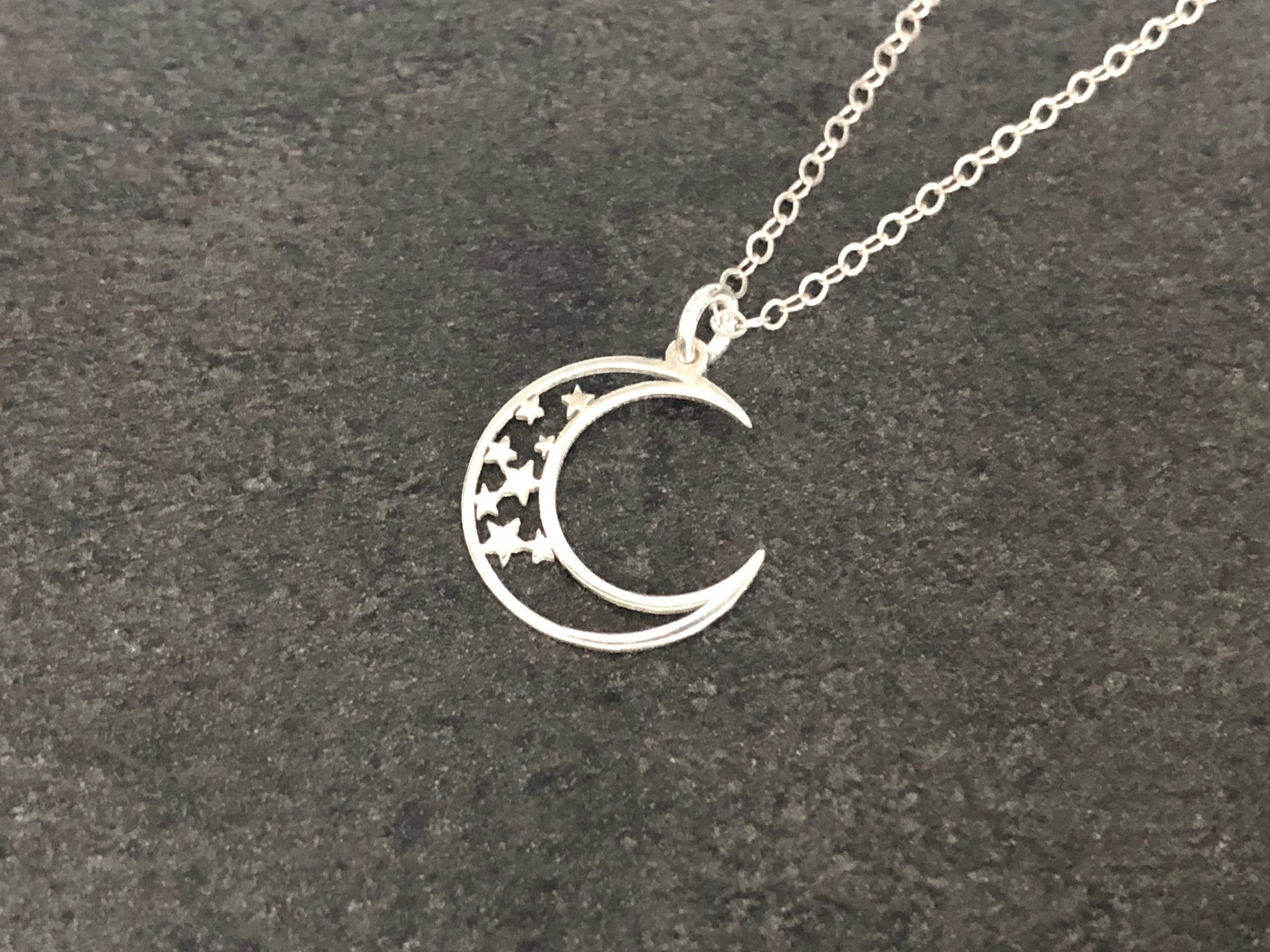 Collier HILOLA argent breloque lune