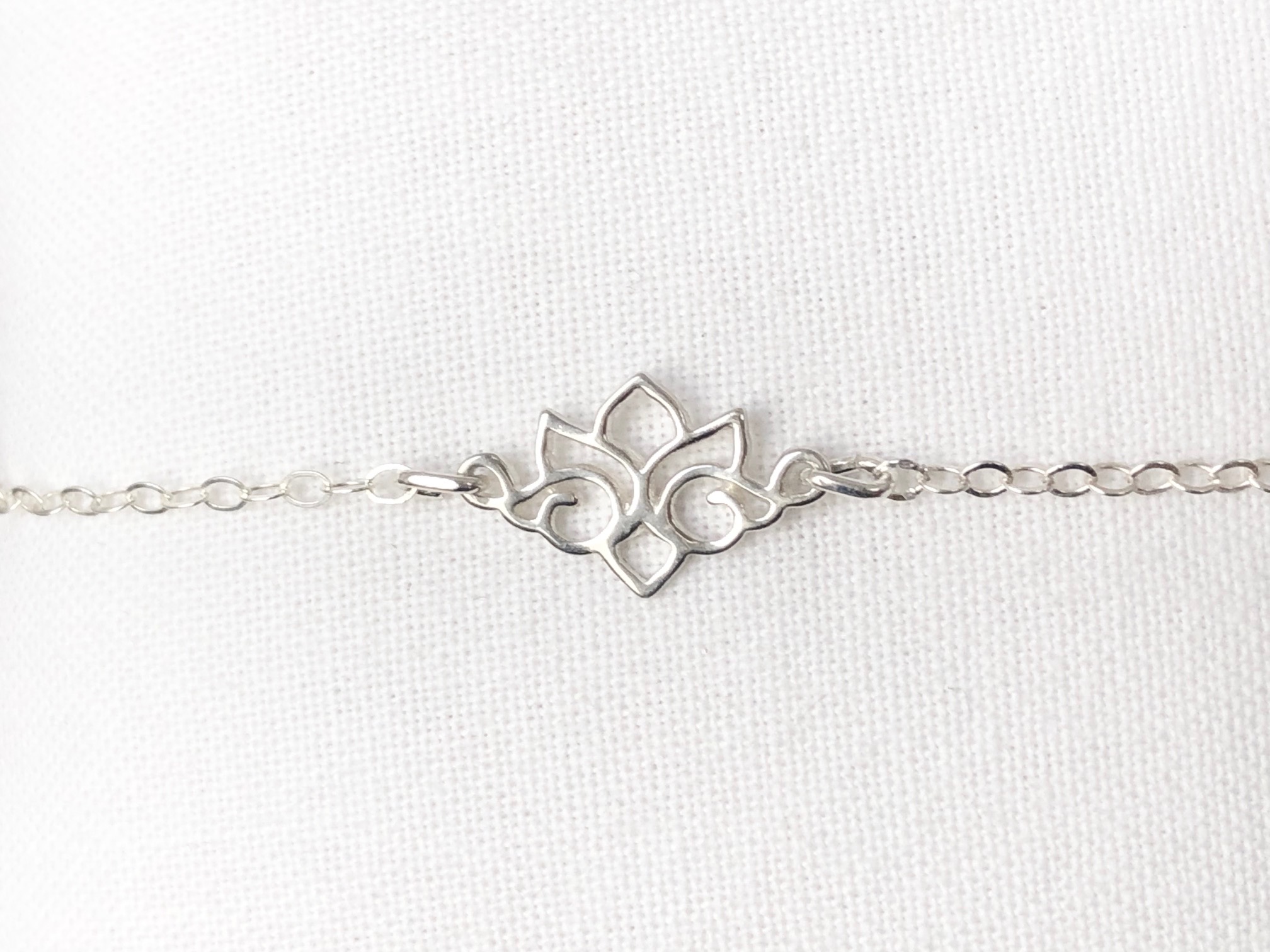 Bracelet AFNANE argent fleur de lotus bohème