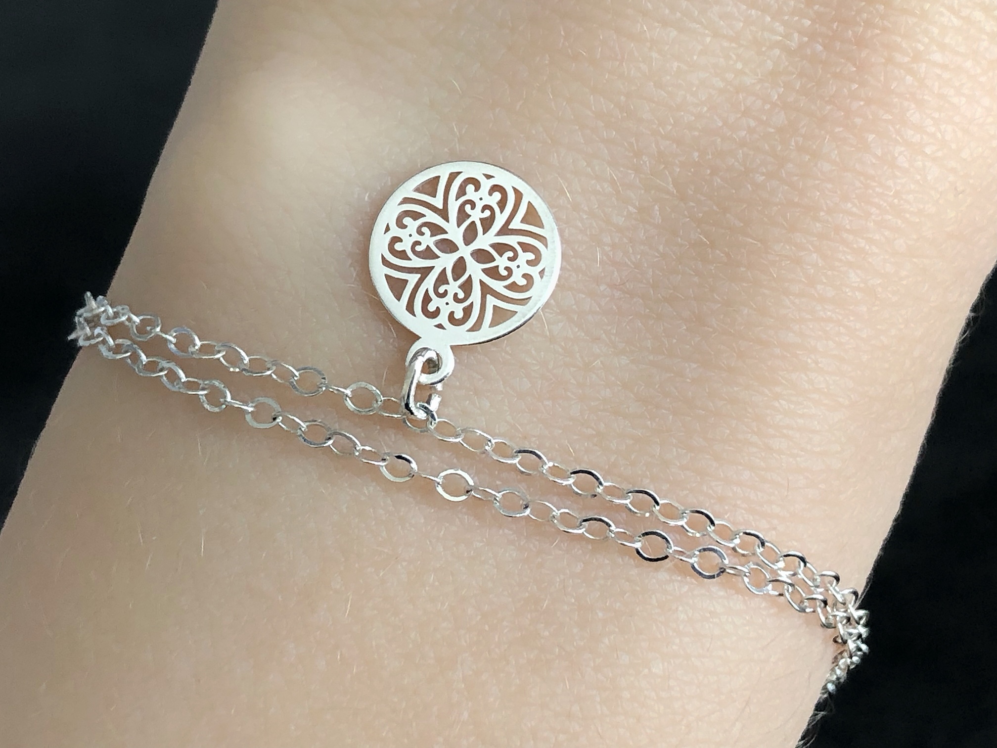 Bracelet NARJISSE argent breloque fleur