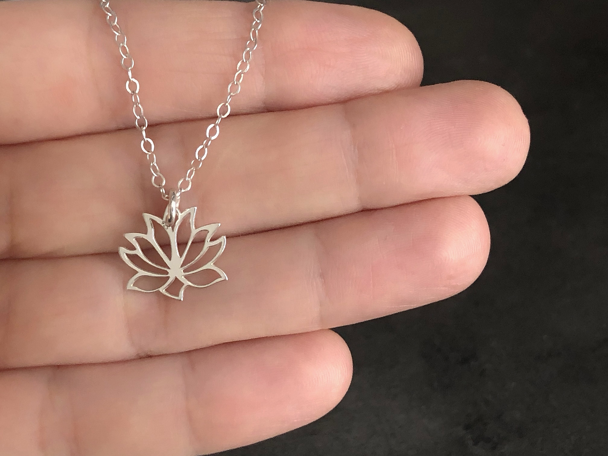 Collier FELLA argent breloque fleur de lotus