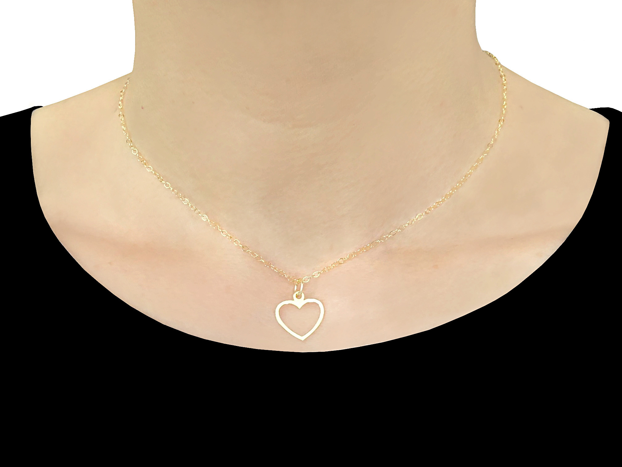 Collier MINA or gold filled 14K pendentif cœur-minimaliste