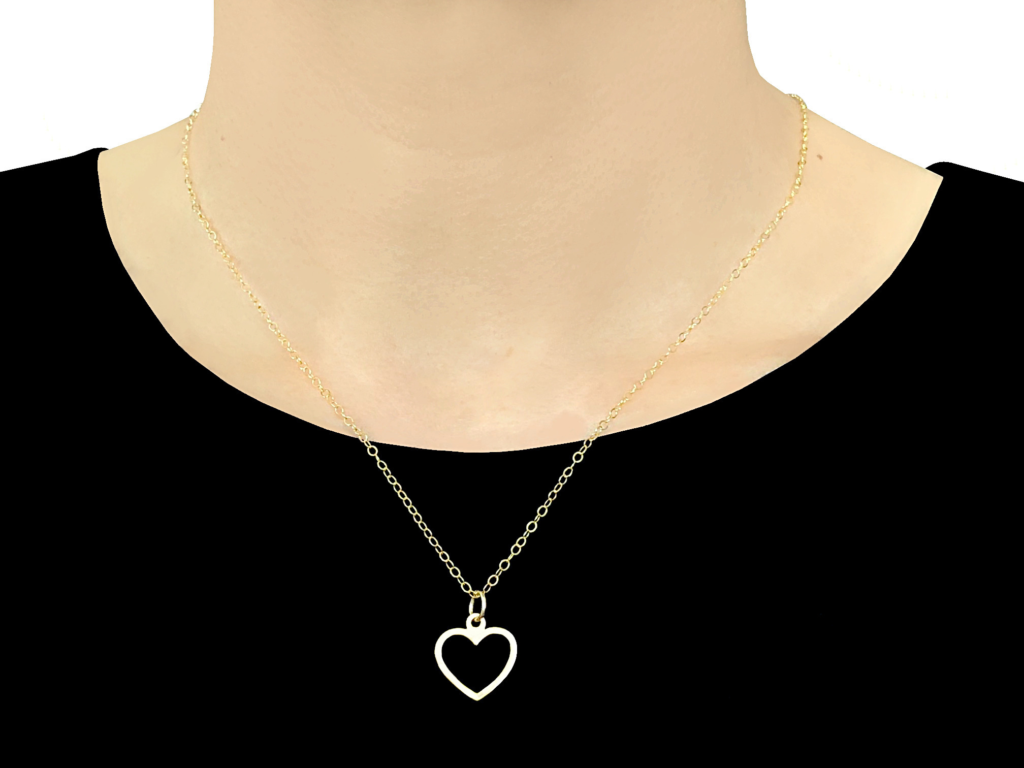 Collier MINA or gold filled 14K pendentif cœur