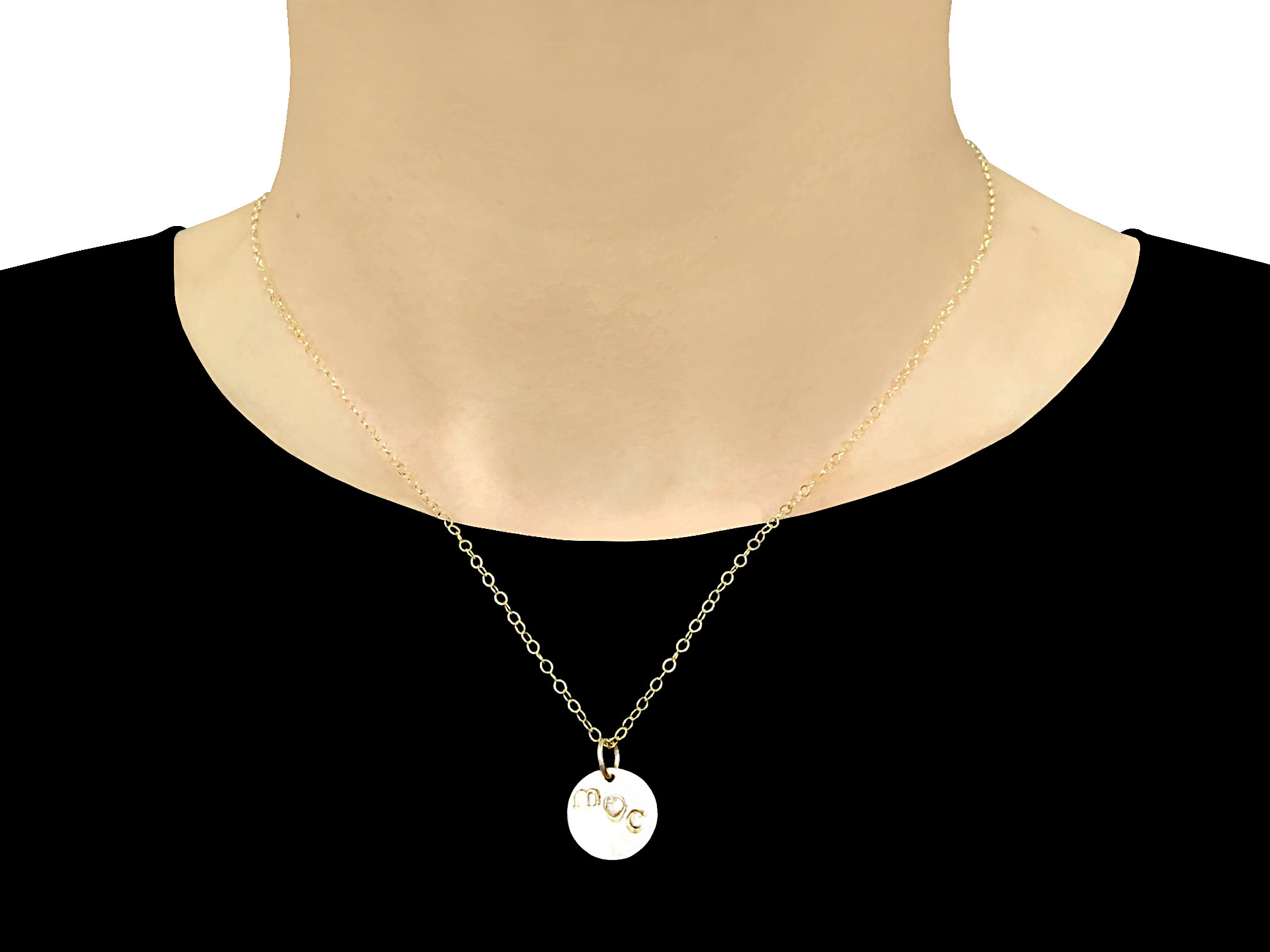 Collier NAÏMA or gold filled 14K médaille gravée personnalisable-bohème