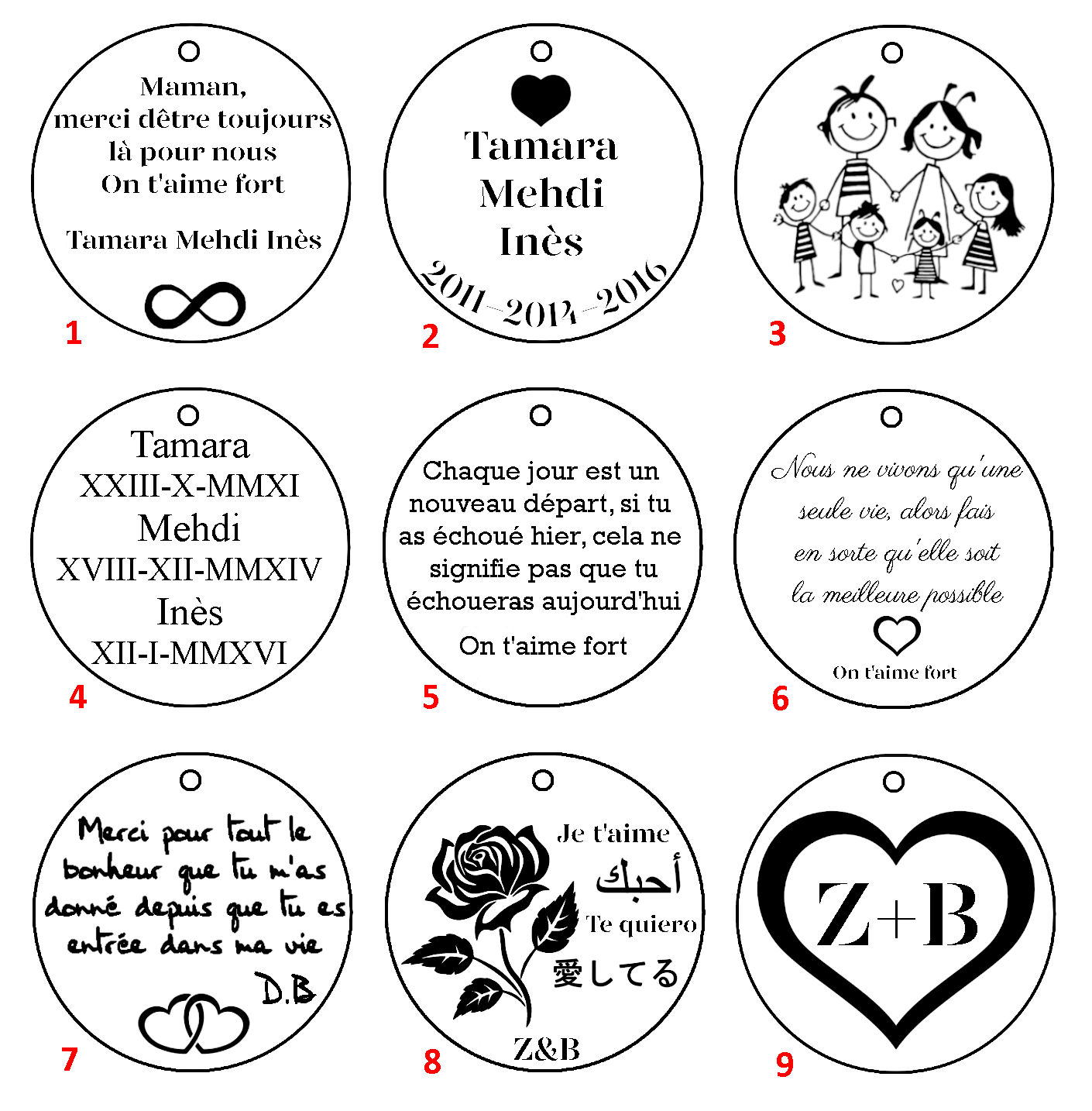 Exemples de gravure médaille 25 mm 2