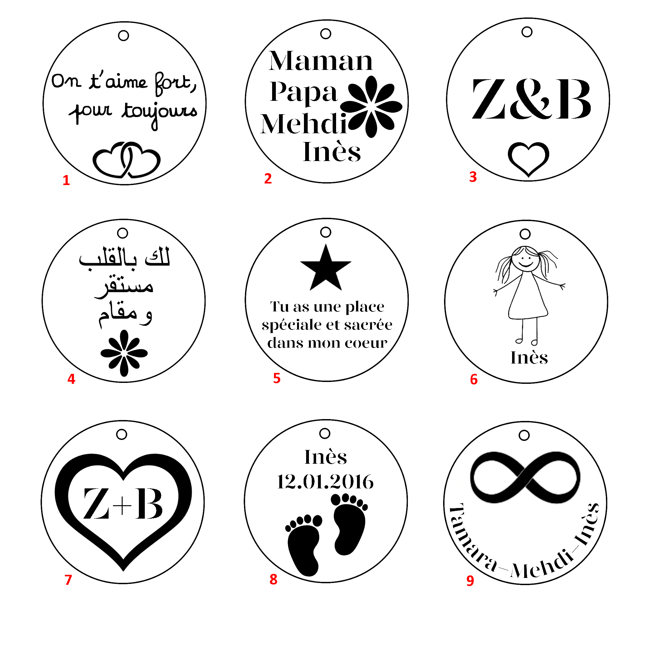 Exemples de gravure médaille 20 mm 2