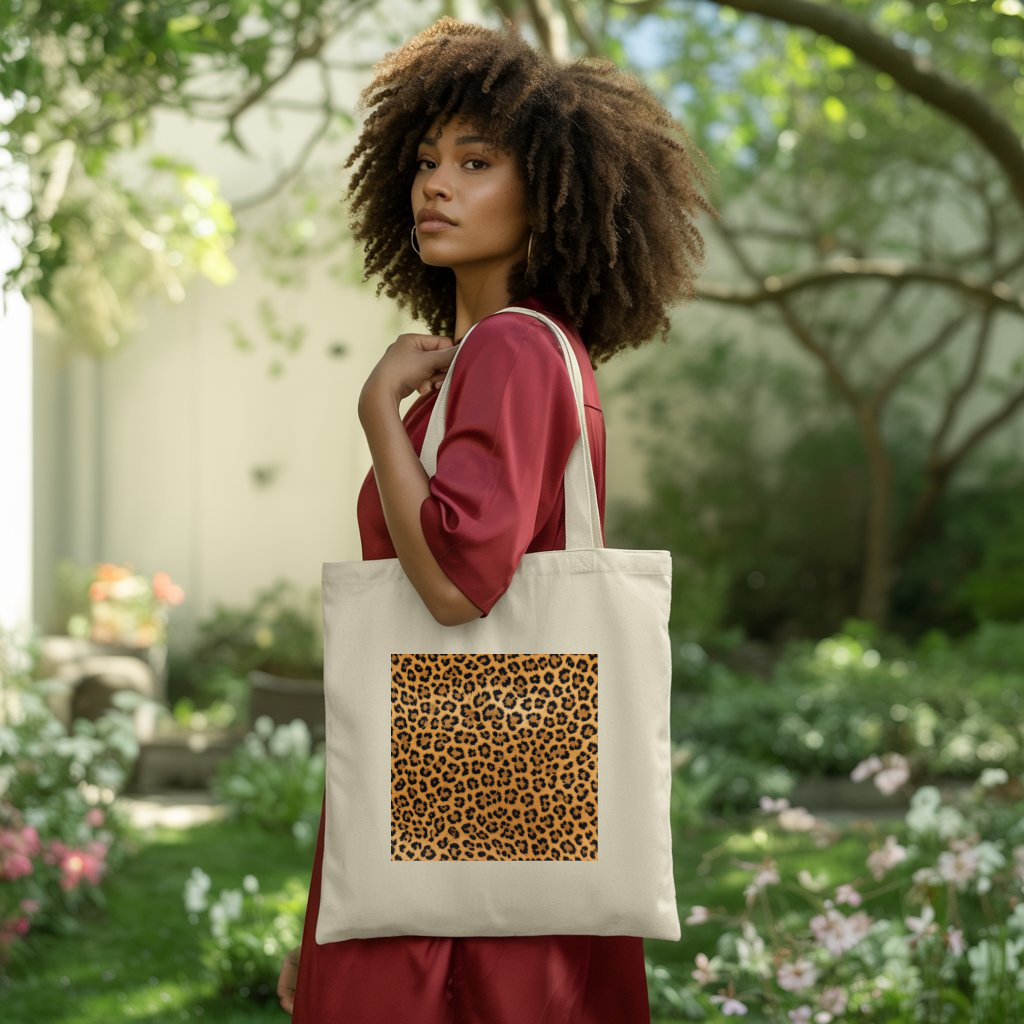 Tote bag femme au motif léopard porté par une femme - MARJANE et Cie