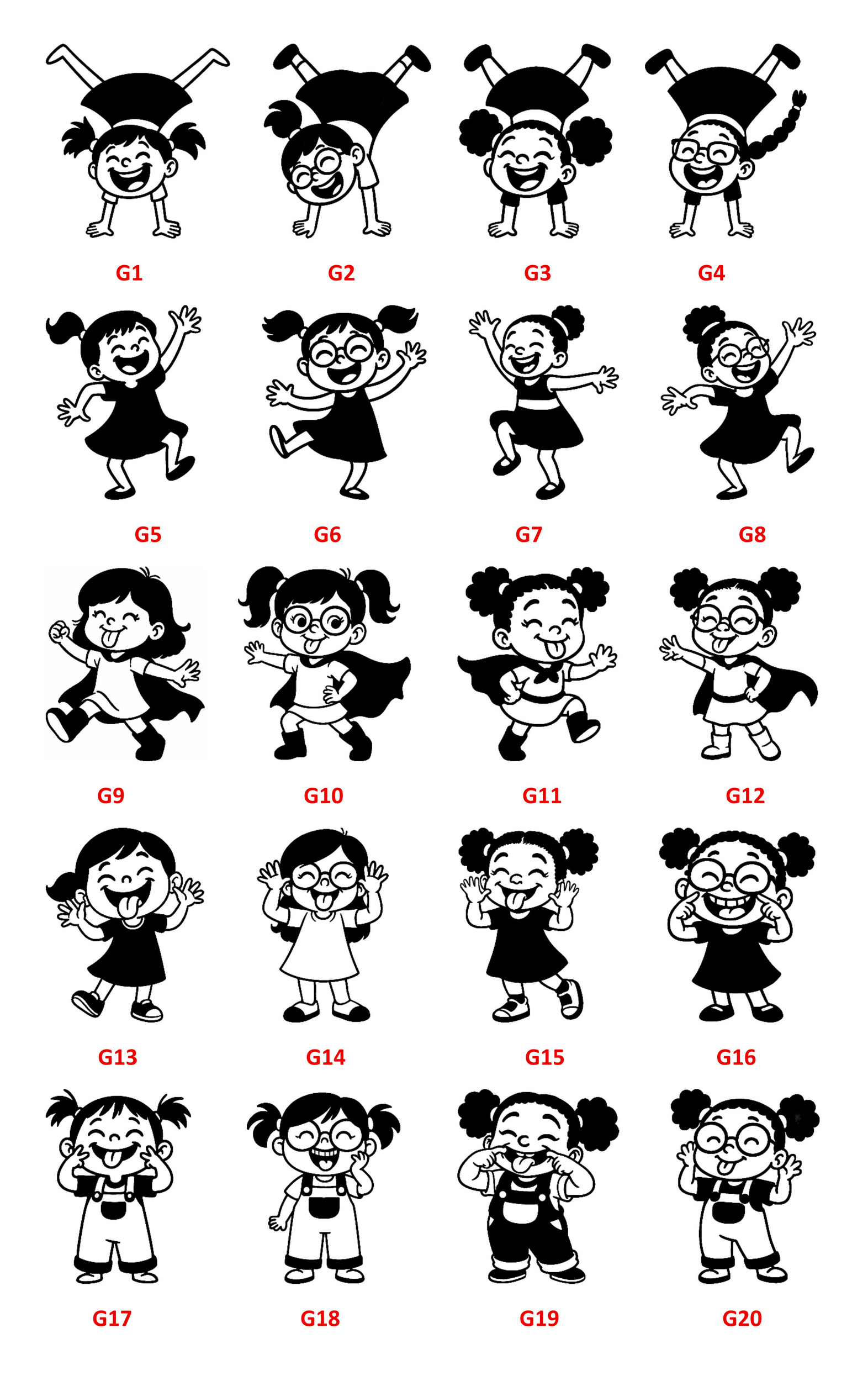 BODY FRERE ET SOEUR PERSONNAGES FILLES