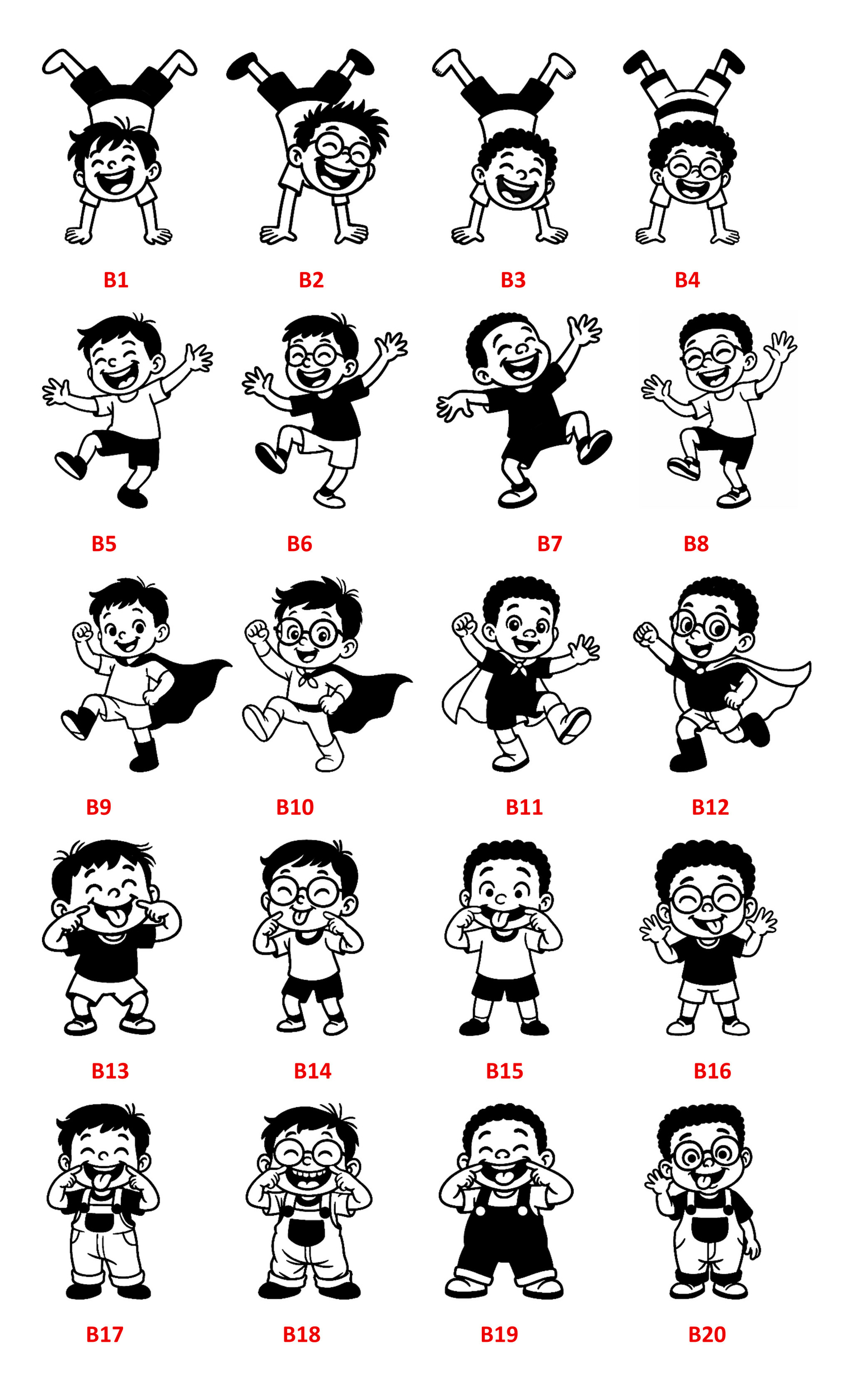 BODY FRERE ET SOEUR PERSONNAGES GARCONS