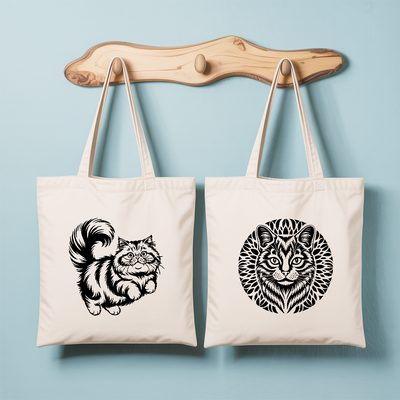 Tote bag femme illustrations chats – MARJANE et Cie